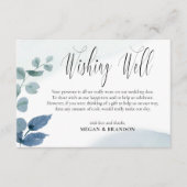 Carte D'accompagnement Eucalyptus Dusté Aquarelle Mariage Wishing well (Devant)