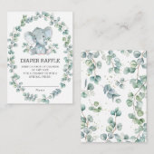 Carte D'accompagnement Eucalyptus éléphant Vert Fer Déchets de couronne R (Devant / Derrière)