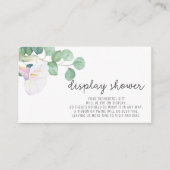 Carte D'accompagnement Eucalyptus et calla - Présentation de douche (Devant)