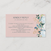 Carte D'accompagnement Eucalyptus et fleurs blanches QR Code en ligne RSV (Devant)