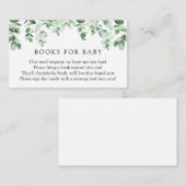Carte D'accompagnement Eucalyptus et livres verts pour Baby insert card (Devant / Derrière)
