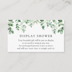 Carte D'accompagnement Eucalyptus et verdure avec douche