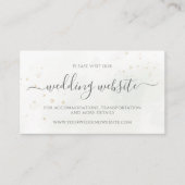 Carte D'accompagnement Eucalyptus Feuille Greenery Gold Mariage Website (Devant)