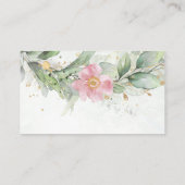 Carte D'accompagnement Eucalyptus Feuille Greenery Gold Mariage Website (Dos)