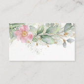 Carte D'accompagnement Eucalyptus Feuille Greenery Réception de mariage (Dos)