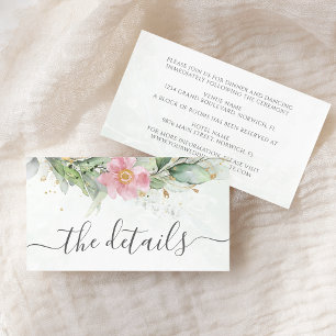 Carte D'accompagnement Eucalyptus Feuille verdure Floral Elégant Mariage