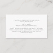 Carte D'accompagnement Eucalyptus Feuille Verdure Mariage Hébergement (Dos)