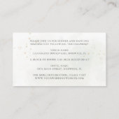 Carte D'accompagnement Eucalyptus Feuille Verdure Or Mariage élégant (Dos)