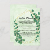 Carte D'accompagnement Eucalyptus Feuilles géométriques (Devant / Derrière)