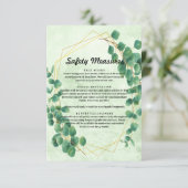 Carte D'accompagnement Eucalyptus Feuilles géométriques (Debout devant)