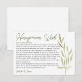 Carte D'accompagnement Eucalyptus Feuilles Vertes Verdure Vœu de Lune de (Devant / Derrière)