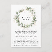 Carte D'accompagnement Eucalyptus feuillus Wreath Elegant Moss Détails (Devant)