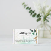 Carte D'accompagnement Eucalyptus Floral Wishing Well pour Mariage (Debout devant)