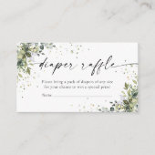 Carte D'accompagnement Eucalyptus Flore Vert Déchets Raffle (Devant)