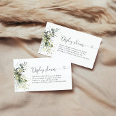 Carte D'accompagnement Eucalyptus Flore Vert Écran Douche