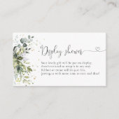 Carte D'accompagnement Eucalyptus Flore Vert Écran Douche (Devant)