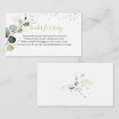 Carte D'accompagnement Eucalyptus Foliage Confetti Livres pour bébé (Devant / Derrière)