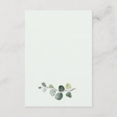 Carte D'accompagnement Eucalyptus Foliage Gold Feuilles Enregistrer la da (Dos)