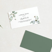 Carte D'accompagnement Eucalyptus Green Botanical Script Recette
