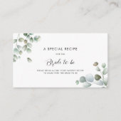 Carte D'accompagnement Eucalyptus Green Botanical Script Recette (Devant)