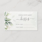 Carte D'accompagnement Eucalyptus Green Devine Combien De Baisers Jeu (Devant)