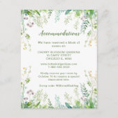 Carte D'accompagnement Eucalyptus Green Feuille Mariage Hébergements (Devant)