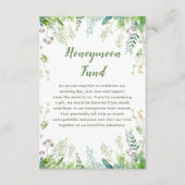 Carte D'accompagnement Eucalyptus Green Fonds Feuille Mariage Lune de mie (Devant)