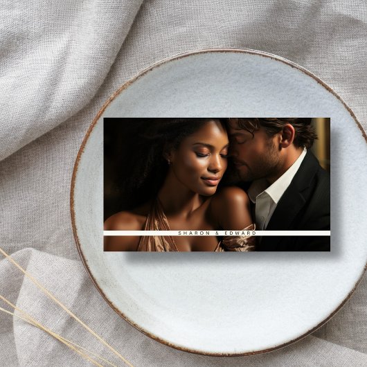 Carte D'accompagnement Eucalyptus Green & Gold Photo QR Code Mariage RSVP