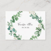 Carte D'accompagnement Eucalyptus Green Lune de miel ou fonds ménager (Dos)