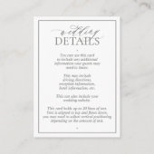 Carte D'accompagnement Eucalyptus Green Monogram Détails du Mariage (Dos)