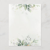 Carte D'accompagnement Eucalyptus Greenery Détails du Mariage (Dos)