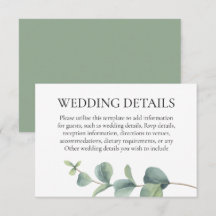 Eucalyptus Greenery Détails du Mariage