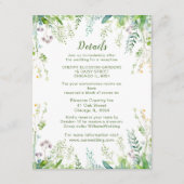 Carte D'accompagnement Eucalyptus Greenery Feuille Détails du Mariage (Devant)