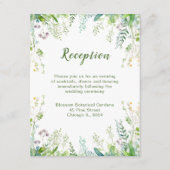 Carte D'accompagnement Eucalyptus Greenery Feuilles Réception de mariage (Devant)