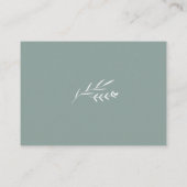 Carte D'accompagnement Eucalyptus | Hébergements hôteliers Mariages (Dos)