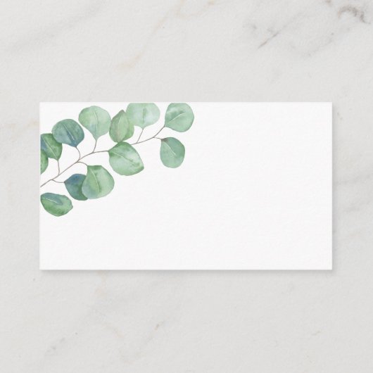 Carte D'accompagnement Eucalyptus - idées de la nuit de date \ pot de dat (Dos)