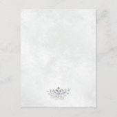 Carte D'accompagnement Eucalyptus & Lavender Bouquet Détails du Mariage (Dos)