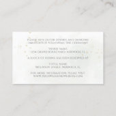 Carte D'accompagnement Eucalyptus Leaves Greenery Gold Elegant Wedding (Dos)