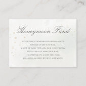 Carte D'accompagnement Eucalyptus Leaves Greenery Gold Honeymoon (Devant)