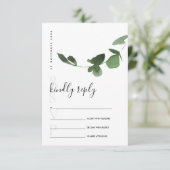 CARTE D'ACCOMPAGNEMENT EUCALYPTUS MARIAGE DE COULEUR D'EAU EN FOLIAGE VER (Debout devant)