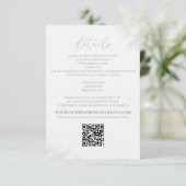 Carte D'accompagnement Eucalyptus moderne détails de verdure QR Code (Debout devant)