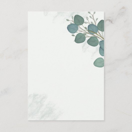 Carte D'accompagnement Eucalyptus moderne détails de verdure QR Code (Dos)