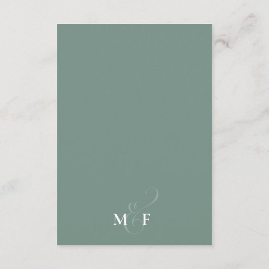 Carte D'accompagnement Eucalyptus moderne détails de verdure QR Code (Dos)