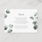 Carte D'accompagnement Eucalyptus Muet Scripté Détails Moderne Vert (Devant)