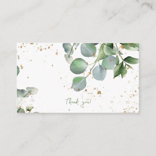Carte D'accompagnement Eucalyptus or parties scintillant Code 02_b tous l (Dos)