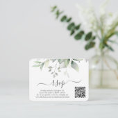 Carte D'accompagnement Eucalyptus Photo QR Code Mariage RSVP (Debout devant)