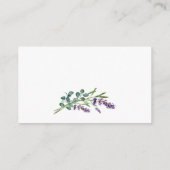 Carte D'accompagnement Eucalyptus Purple Lavender Flowers Détails du Mari (Dos)