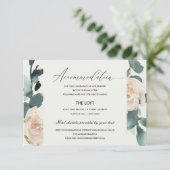 CARTE D'ACCOMPAGNEMENT EUCALYPTUS ROSE BLUSH KRAFT MARIAGE HÉBERGEMENT (Debout devant)