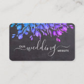 Carte D'accompagnement Eucalyptus Russe Mariage d'ardoise QR Code RSVP (Devant)