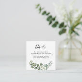Carte D'accompagnement Eucalyptus Rustique Mariage de verdure (Debout devant)